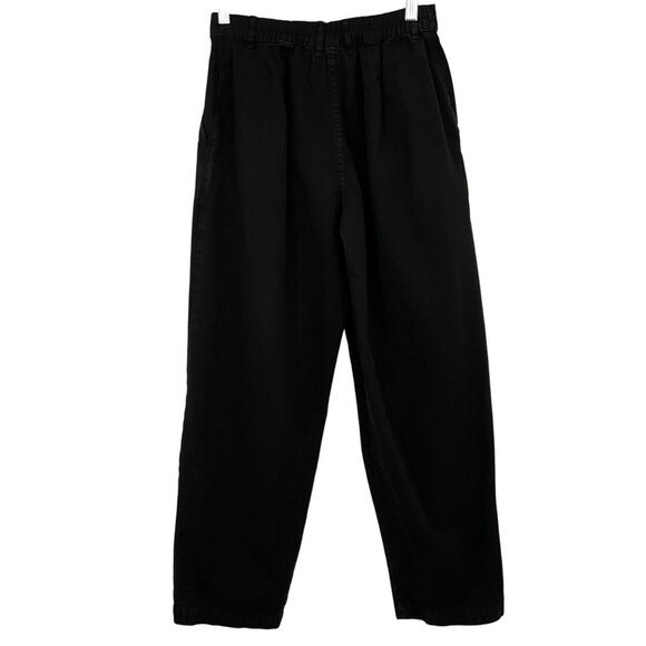 Big Bud Press Chino Pants Womens Small Black Pleated Tapered Twill Trousers - Picture 5 of 9